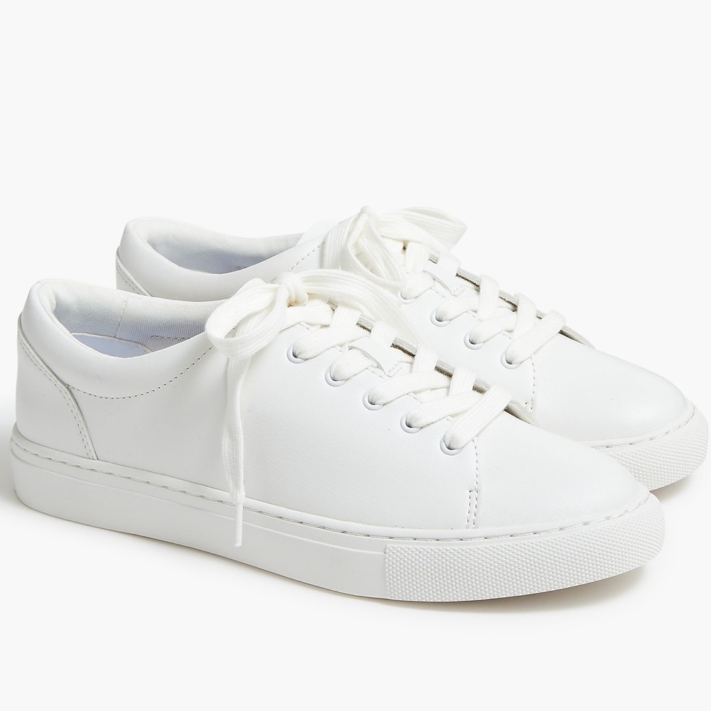 J. Crew Women’s Road Trip Lace Up Sneakers White